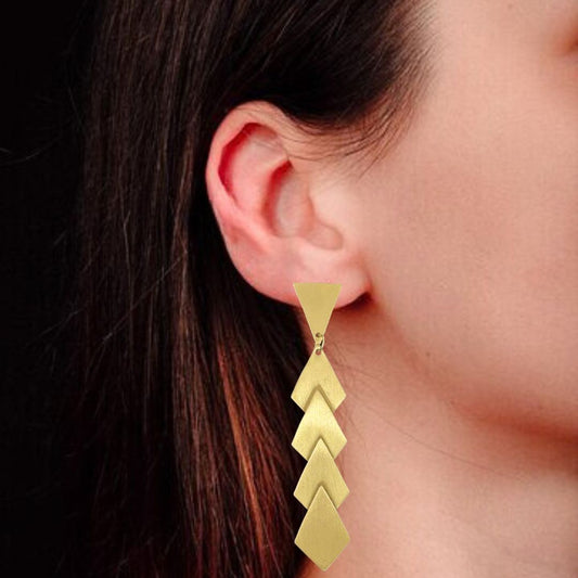 Gold Plated Geometric Earrings