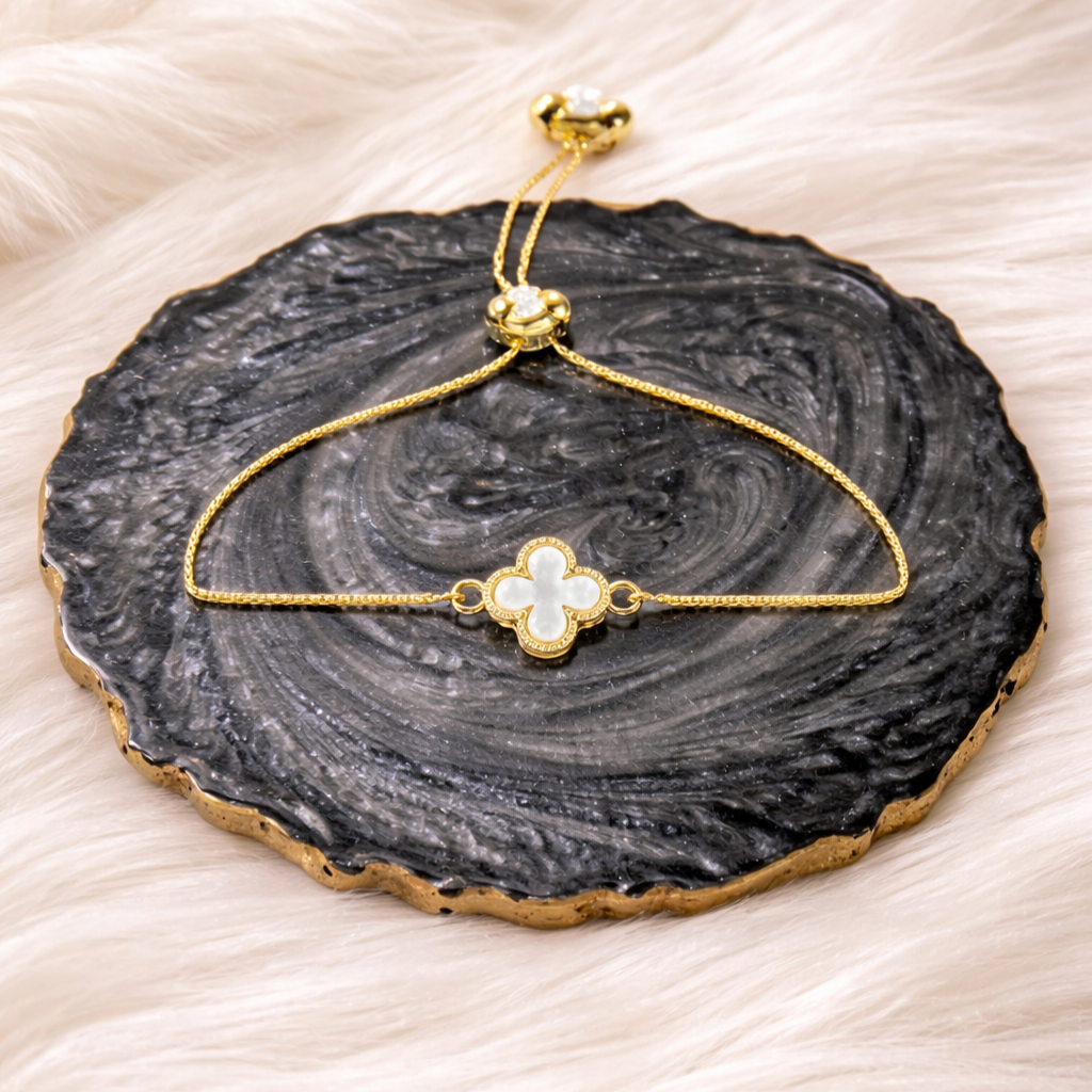 Clover Grace Gold-Plated Adjustable Bracelet
