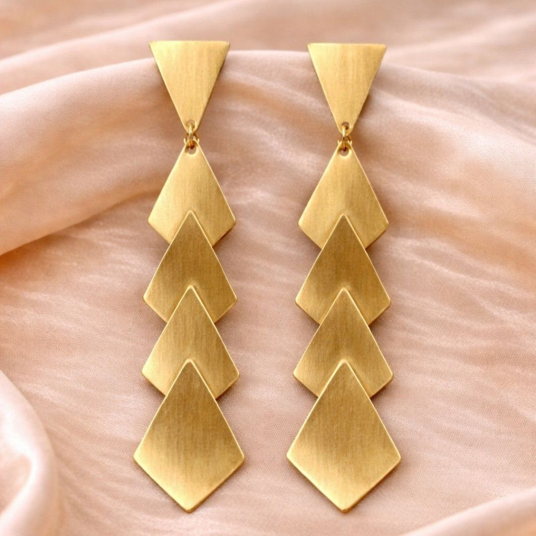 Gold Plated Statement Earrings