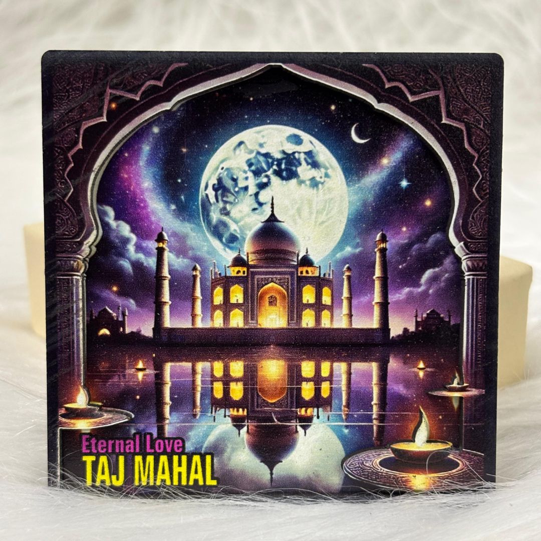 Taj Mahal: The Eternal Symbol of Love Wooden Souvenir Magnet