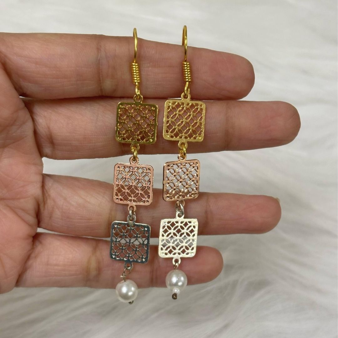 Bdiva 18K Gold Plated Light Weight Danglers.