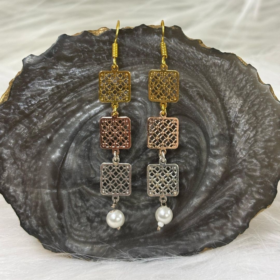 Bdiva 18K Gold Plated Light Weight Danglers.