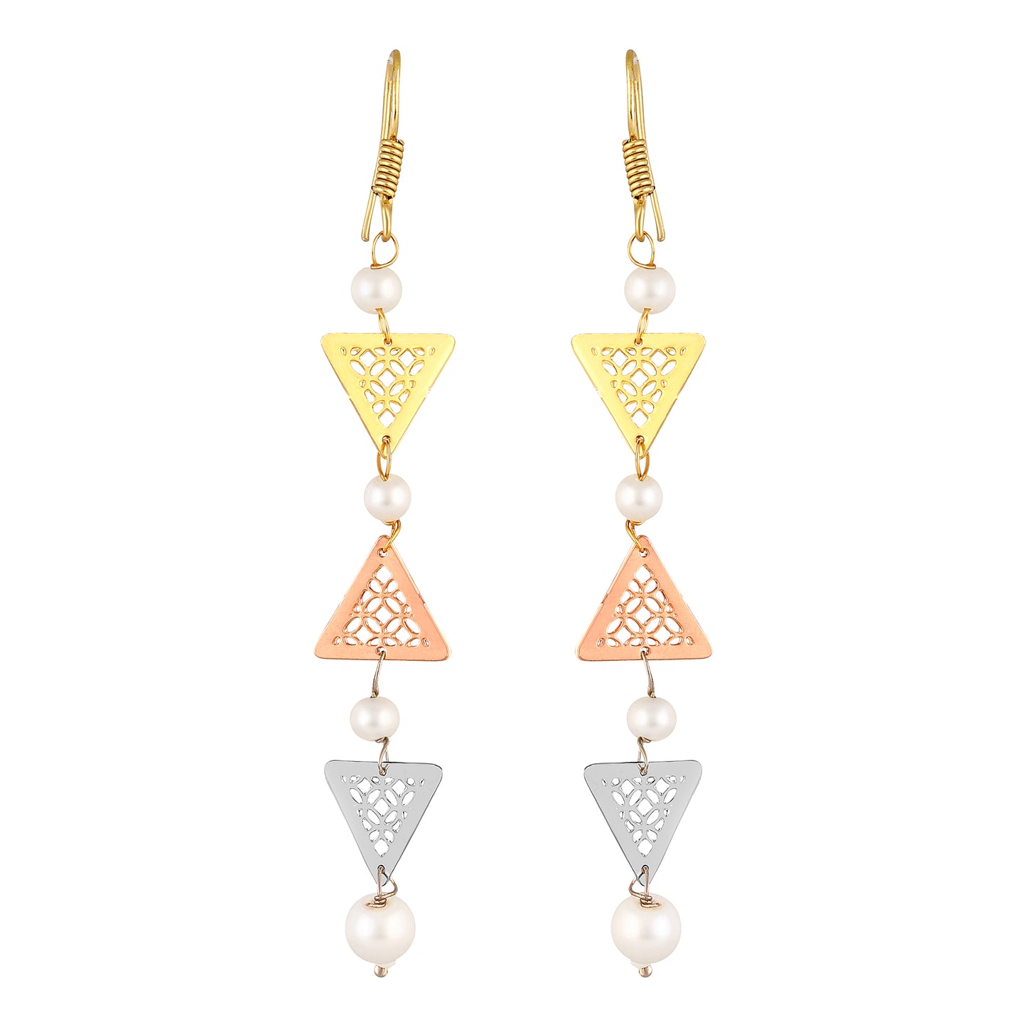 Bdiva 18K Gold Plated Light Weight Danglers.