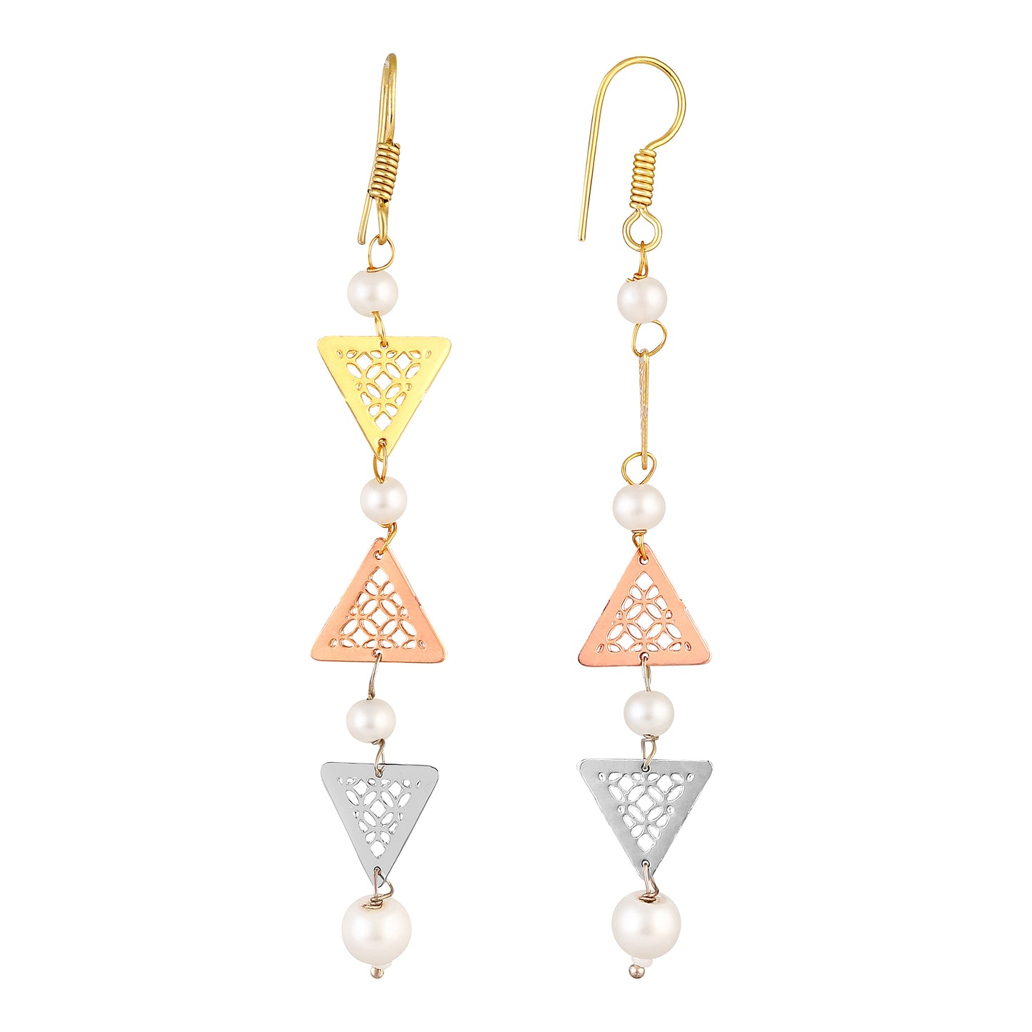 Bdiva 18K Gold Plated Light Weight Danglers.