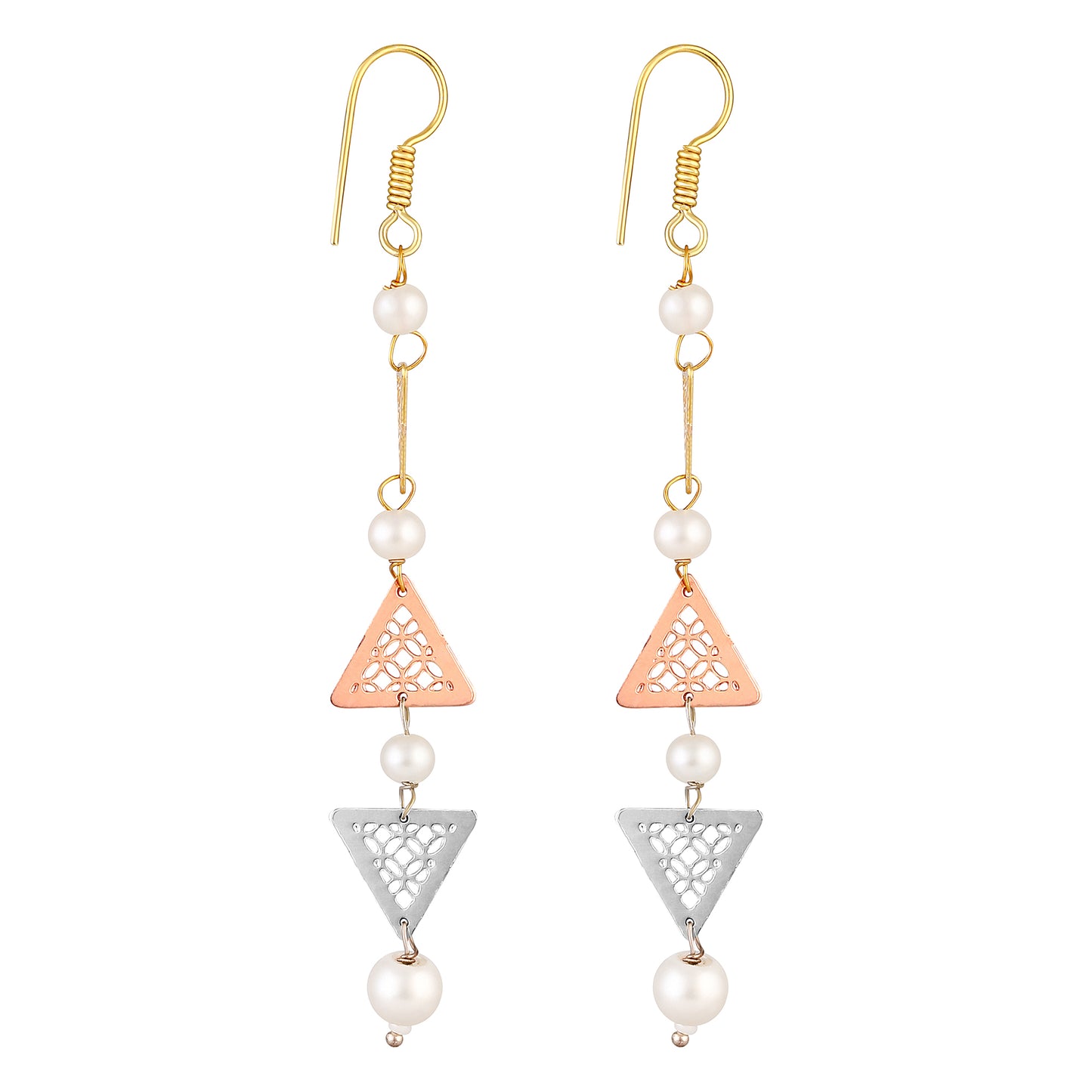 Bdiva 18K Gold Plated Light Weight Danglers.