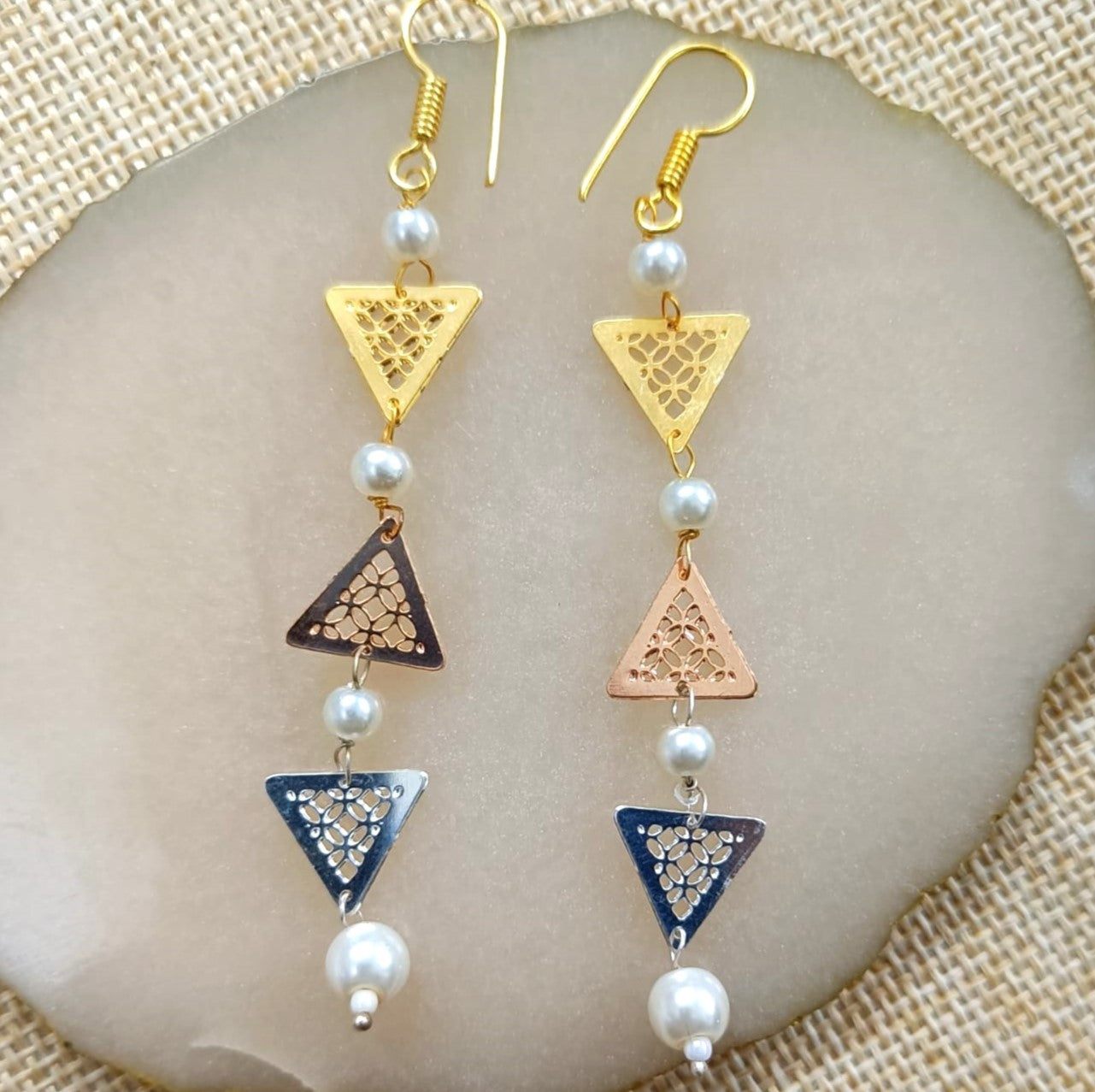Bdiva 18K Gold Plated Light Weight Danglers.