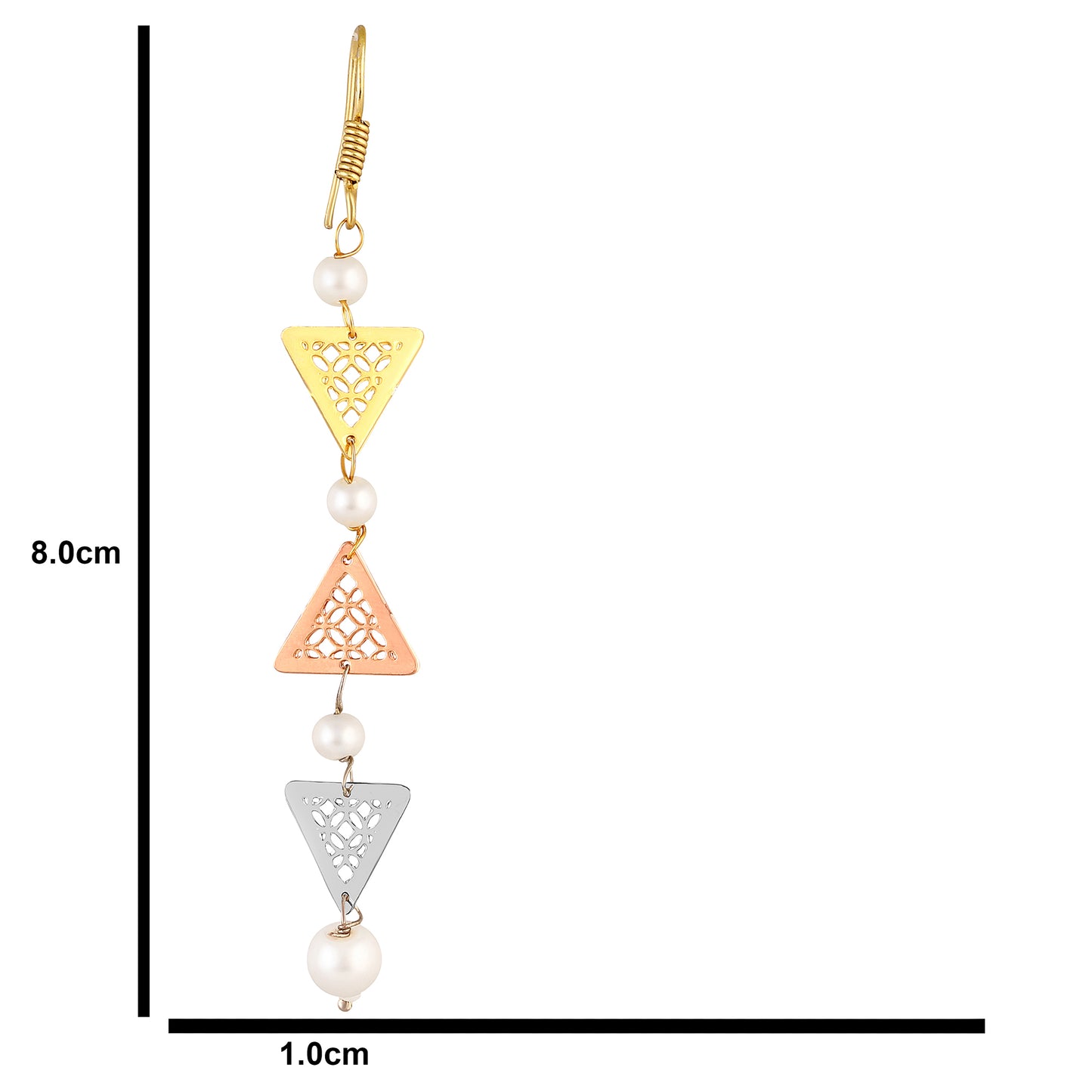 Bdiva 18K Gold Plated Light Weight Danglers.
