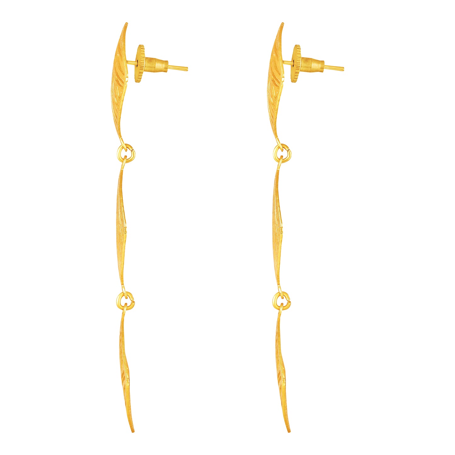 Bdiva 18K Gold Plated Cut-Out Dangle with a Exquisite Geometric Design