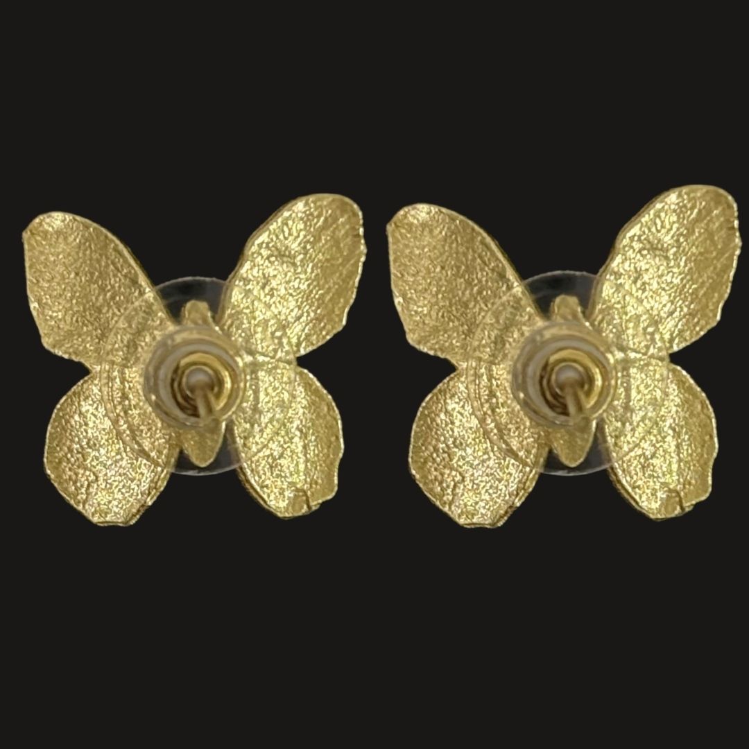 High-Quality Gold-Plated Butterfly Stud Earrings