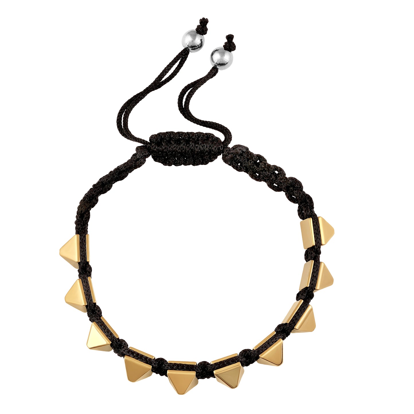 BDiva 18k Gold Plated Pyramid Spike Power Bracelet Elevate Your Bold Style