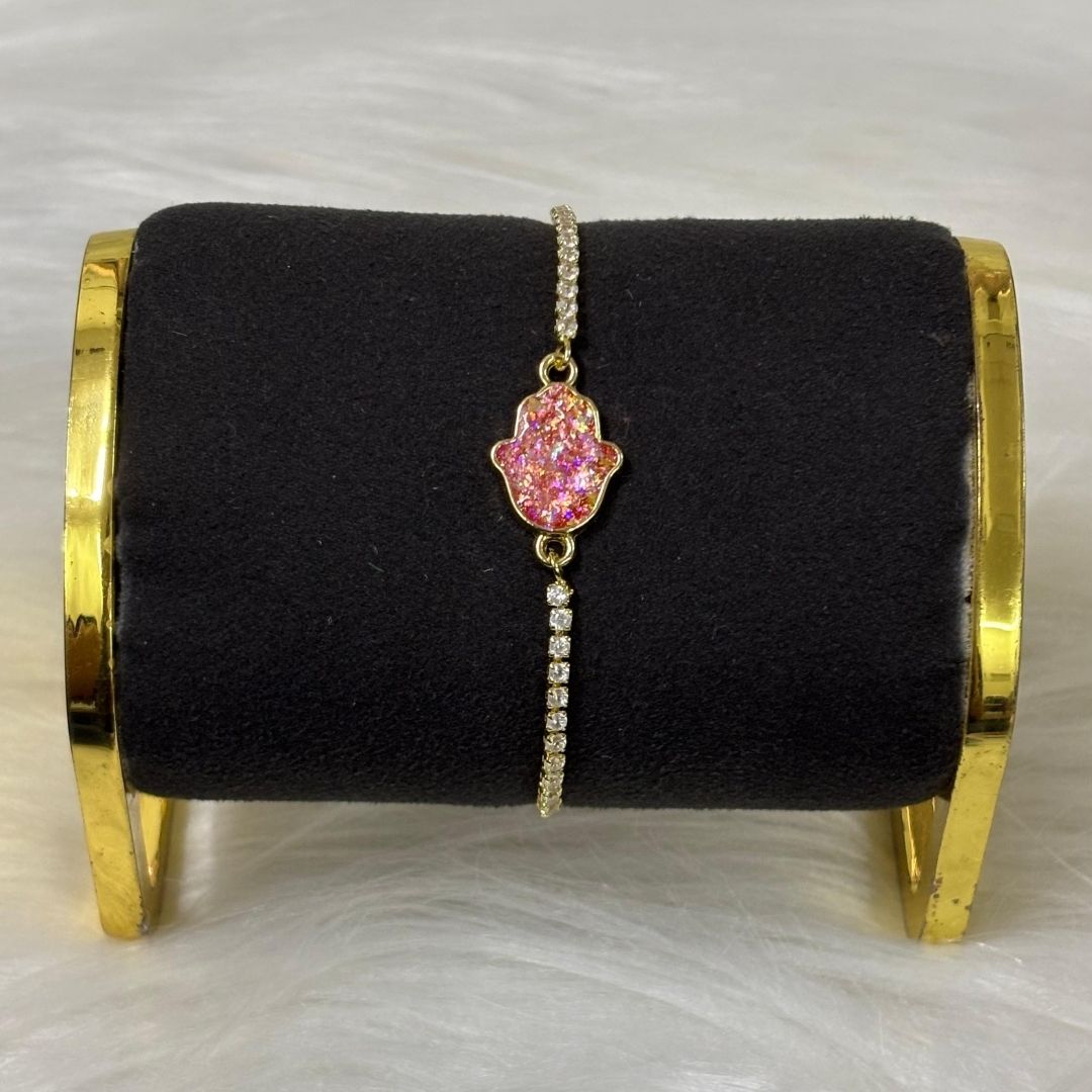 Celestial Spark Hamsa Bracelet – A Symbol of Grace & Good Fortune