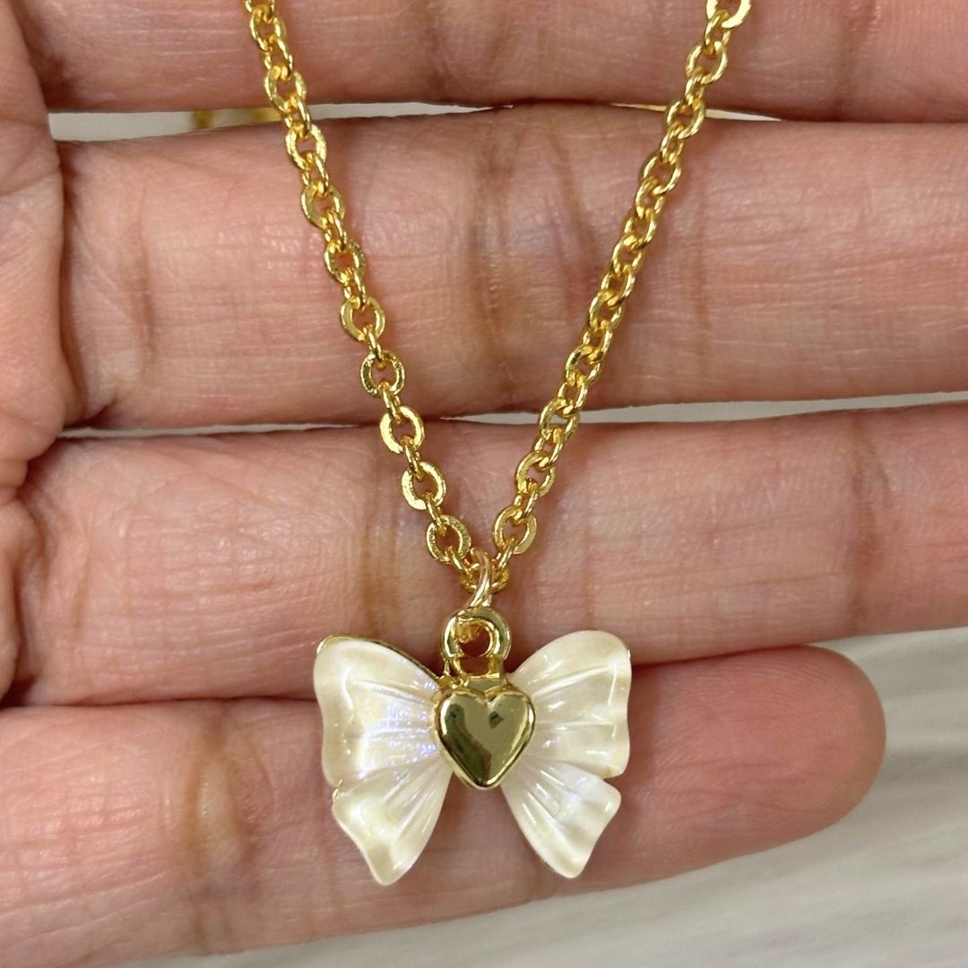 High Quality Gold Plated Ivory Grace Butterfly Chain Pendant