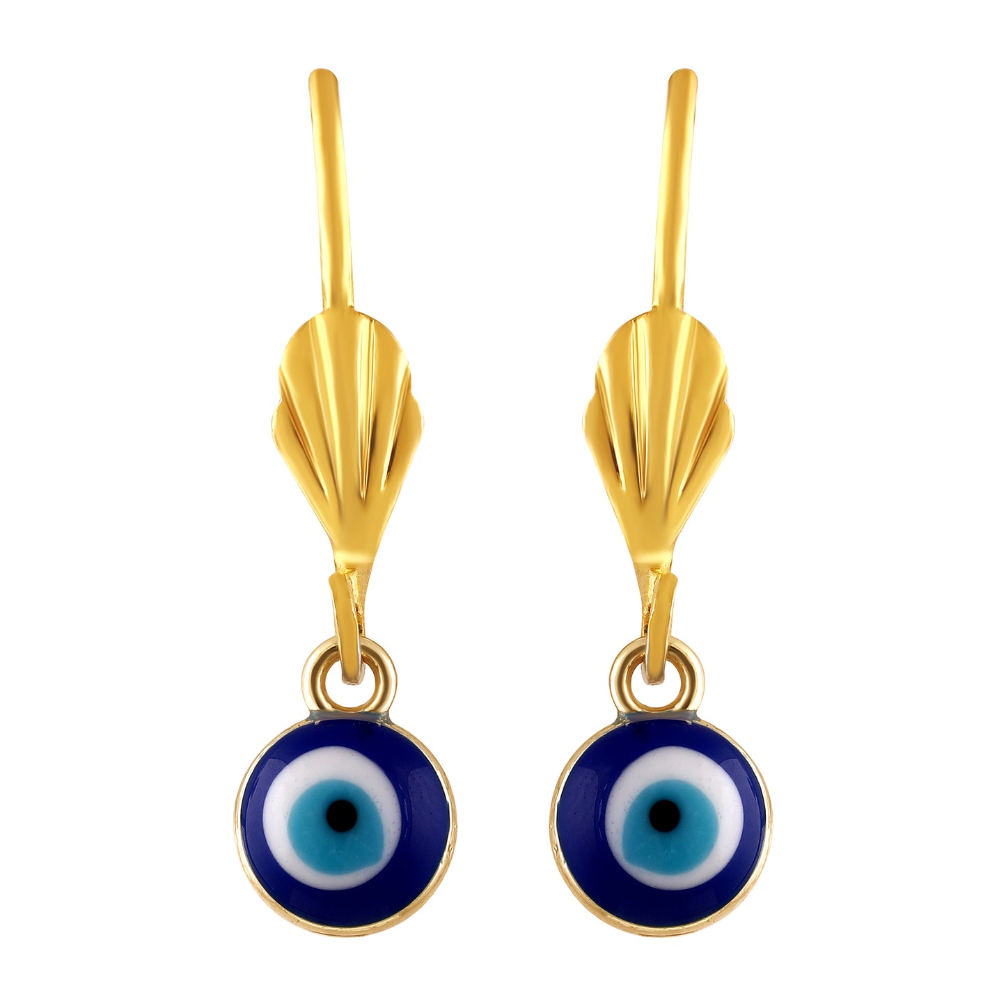 Bdiva 18k Gold Plated Handmade Evil Eye Earrings