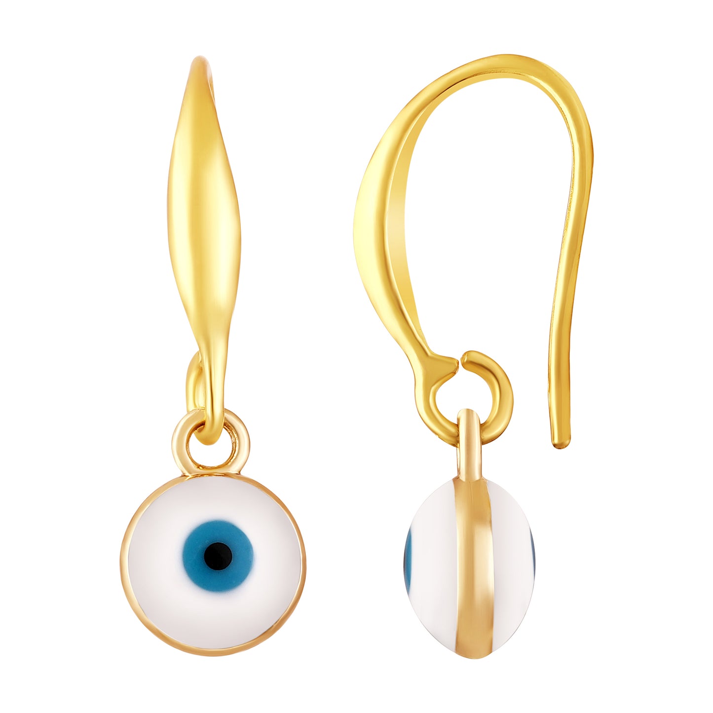 Bdiva Handmade 18K Gold-Plated Evil Eye Earrings