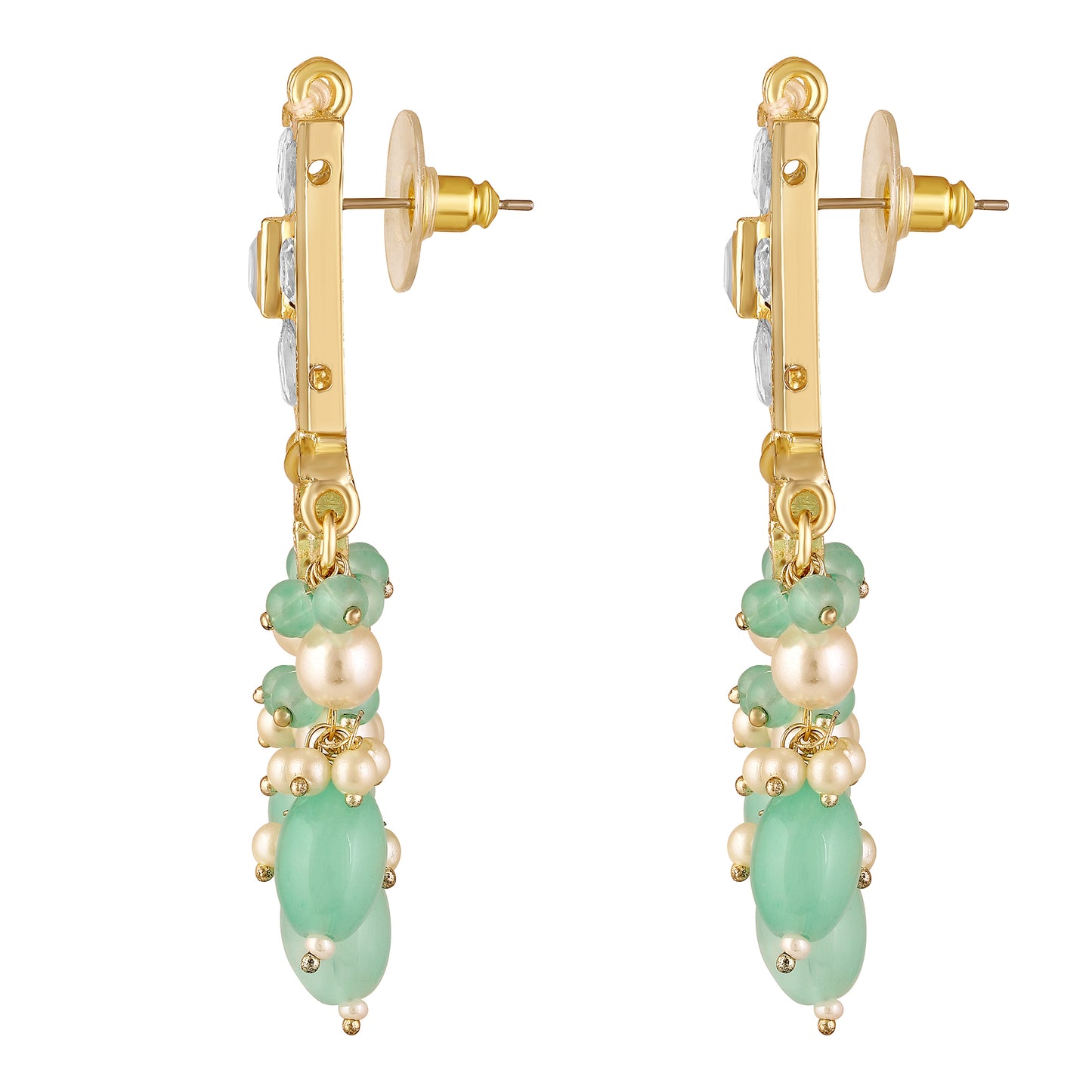 BDiva 18k Gold Plated Mint Cascade Dangle Earrings with a Symphony of Style and Sophistication