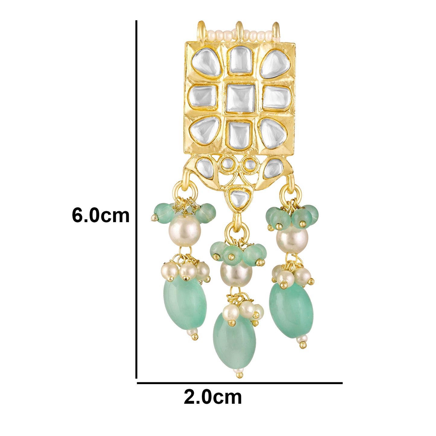 BDiva 18k Gold Plated Mint Cascade Dangle Earrings with a Symphony of Style and Sophistication