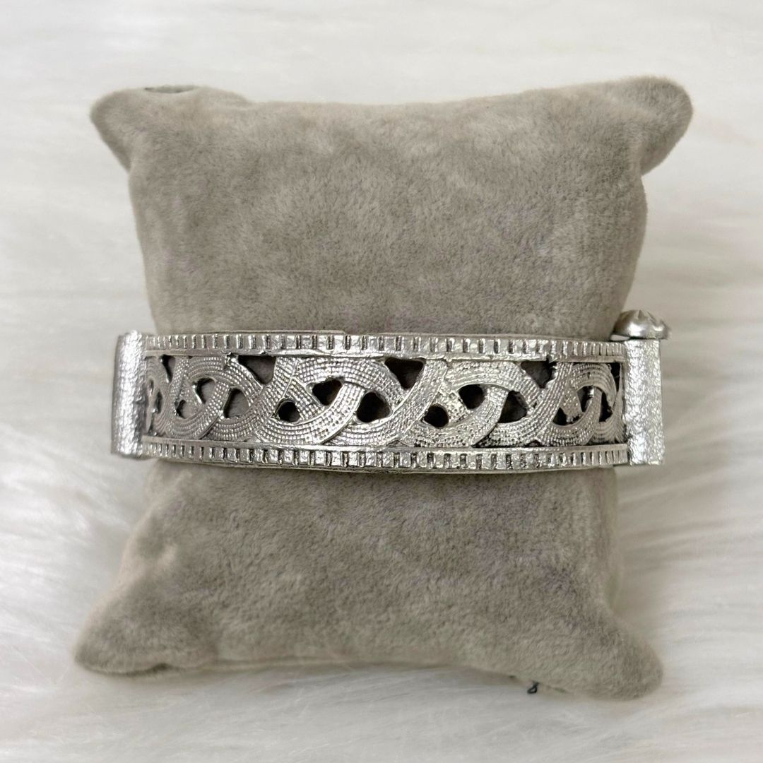 Vintage Zig-Zag Oxidized Classic Statement Piece Bangle