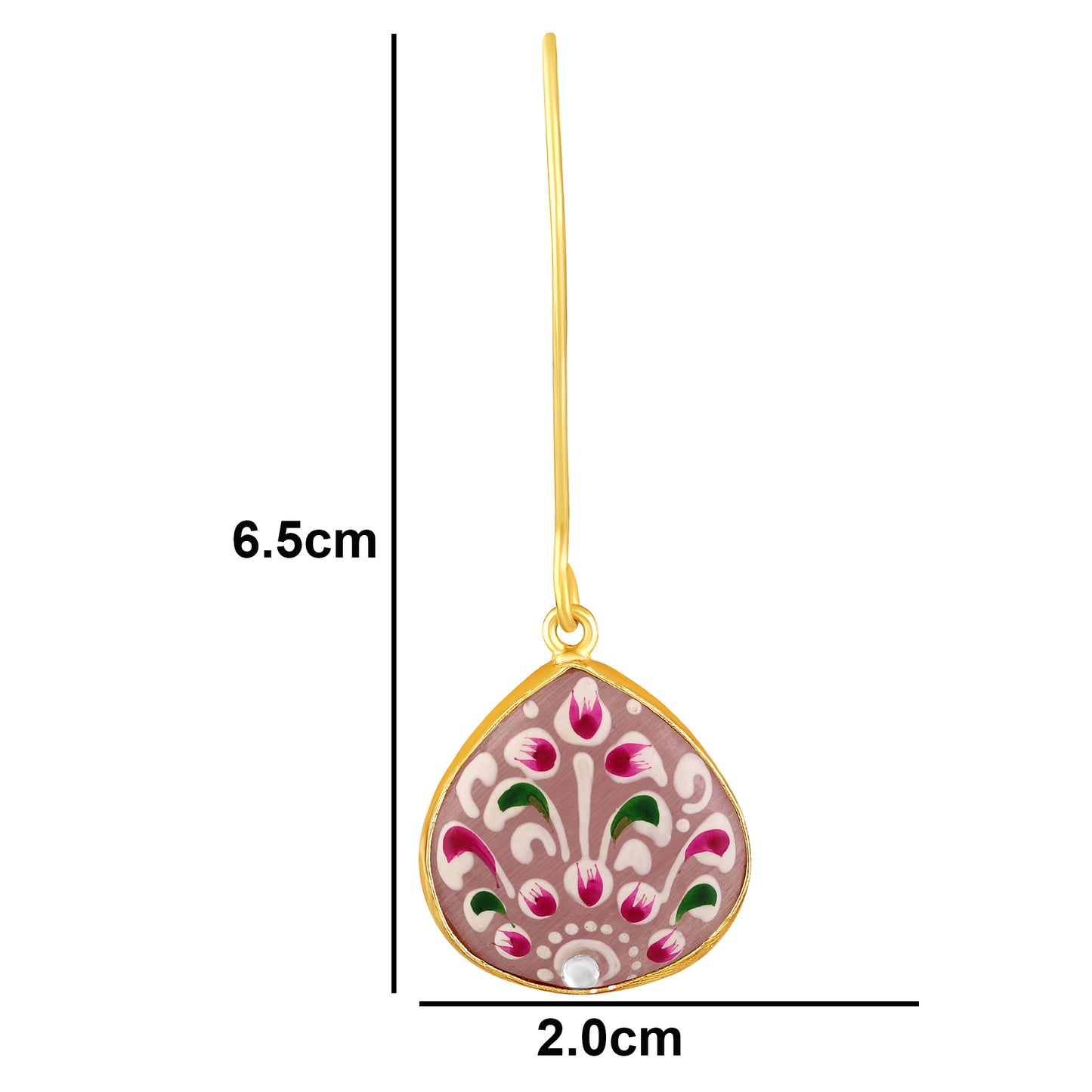 BDiva A Pop of Color Hand-Painted Enamel Drop 18K Gold Plated Earrings