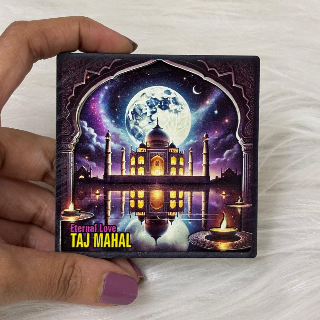 Taj Mahal: The Eternal Symbol of Love Wooden Souvenir Magnet