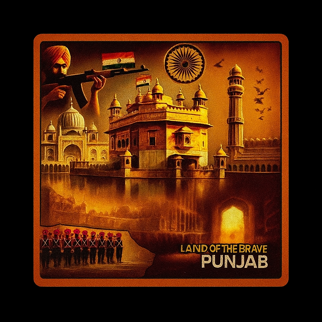 Punjab Pride: Heritage & Honor - Souvenir Wooden Magnet