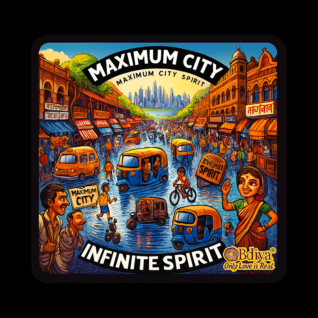 Maximum City, Infinite Vibes - Souvenir Wooden Fridge Magnet