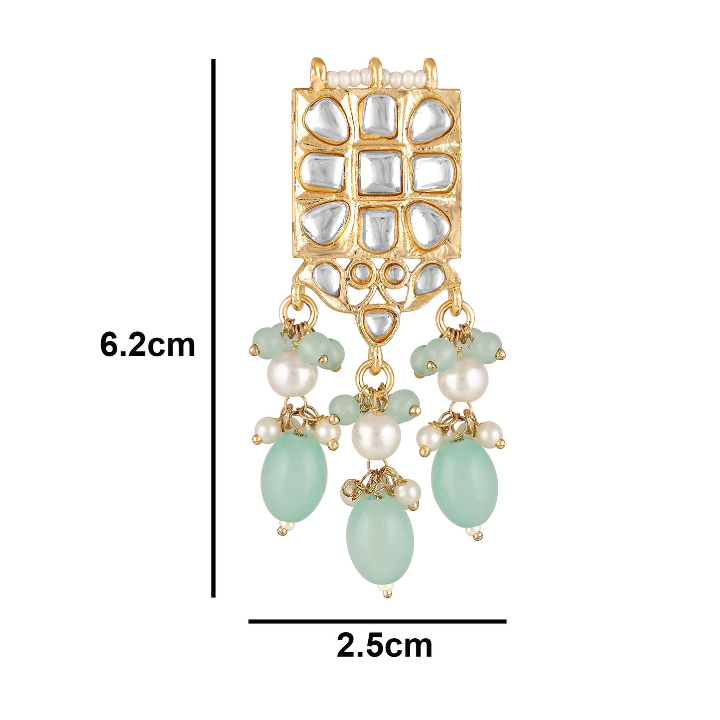 18K Gold Plated Heritage Green Kundan Choker Set