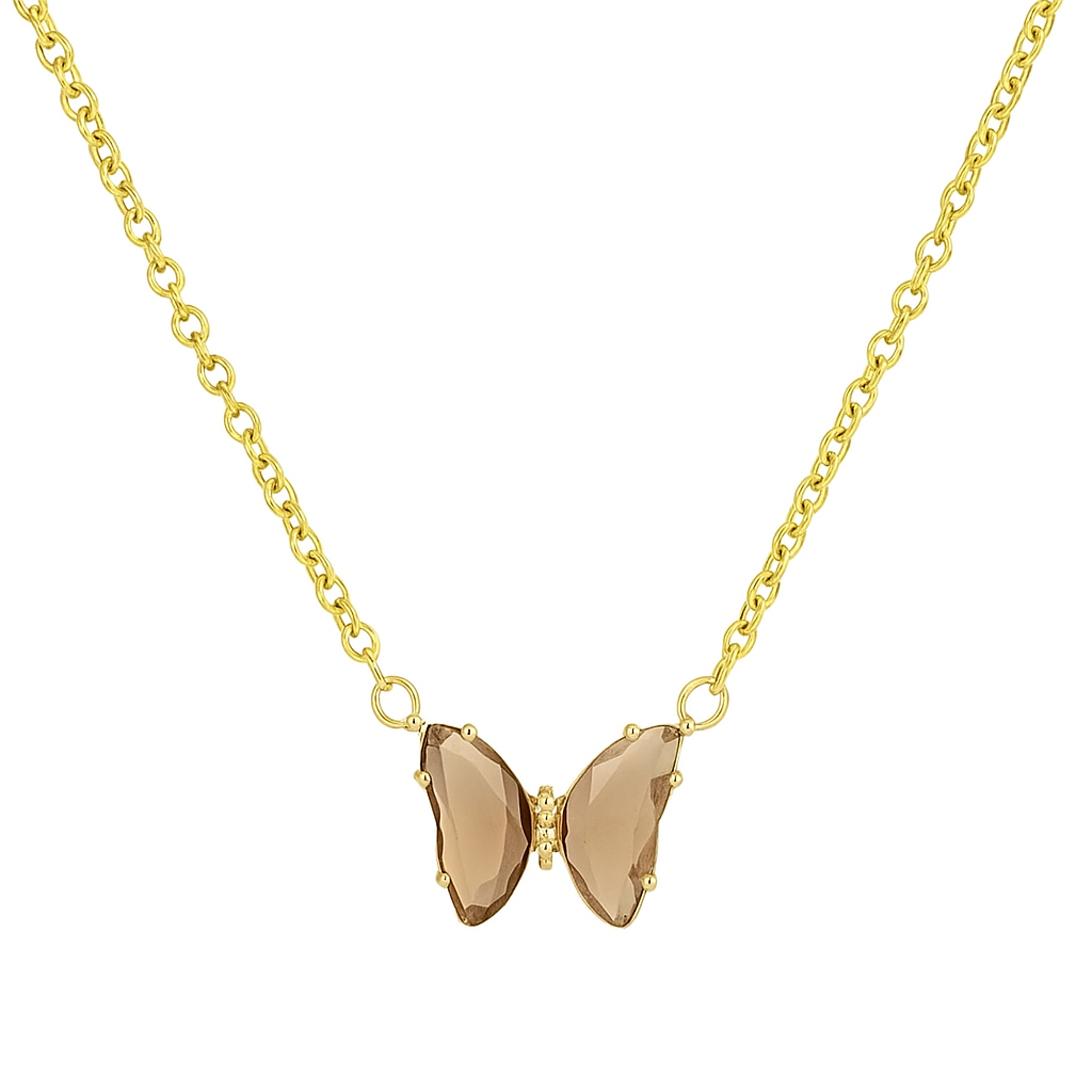 Gold‑Plated Butterfly Charm Pendant Chain