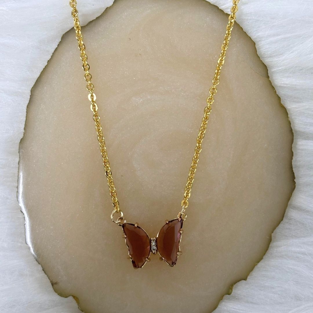 Gold‑Plated Butterfly Charm Pendant Chain