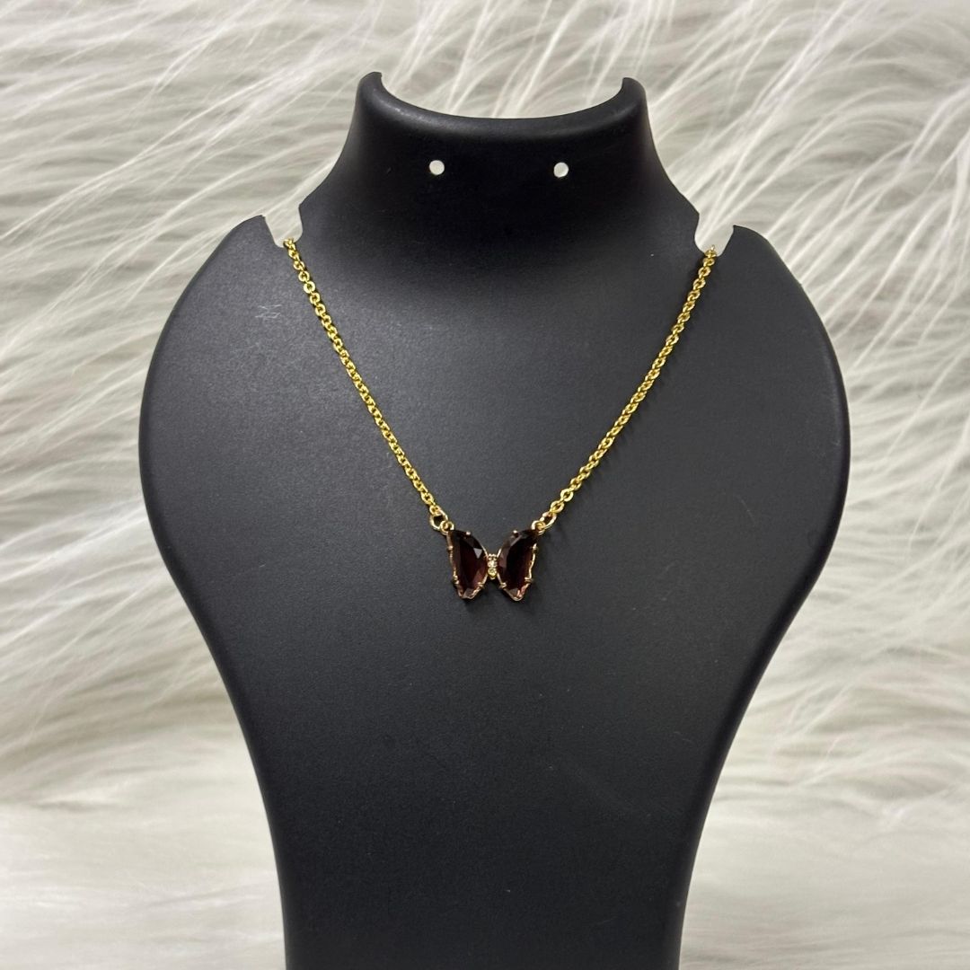 Gold‑Plated Butterfly Charm Pendant Chain