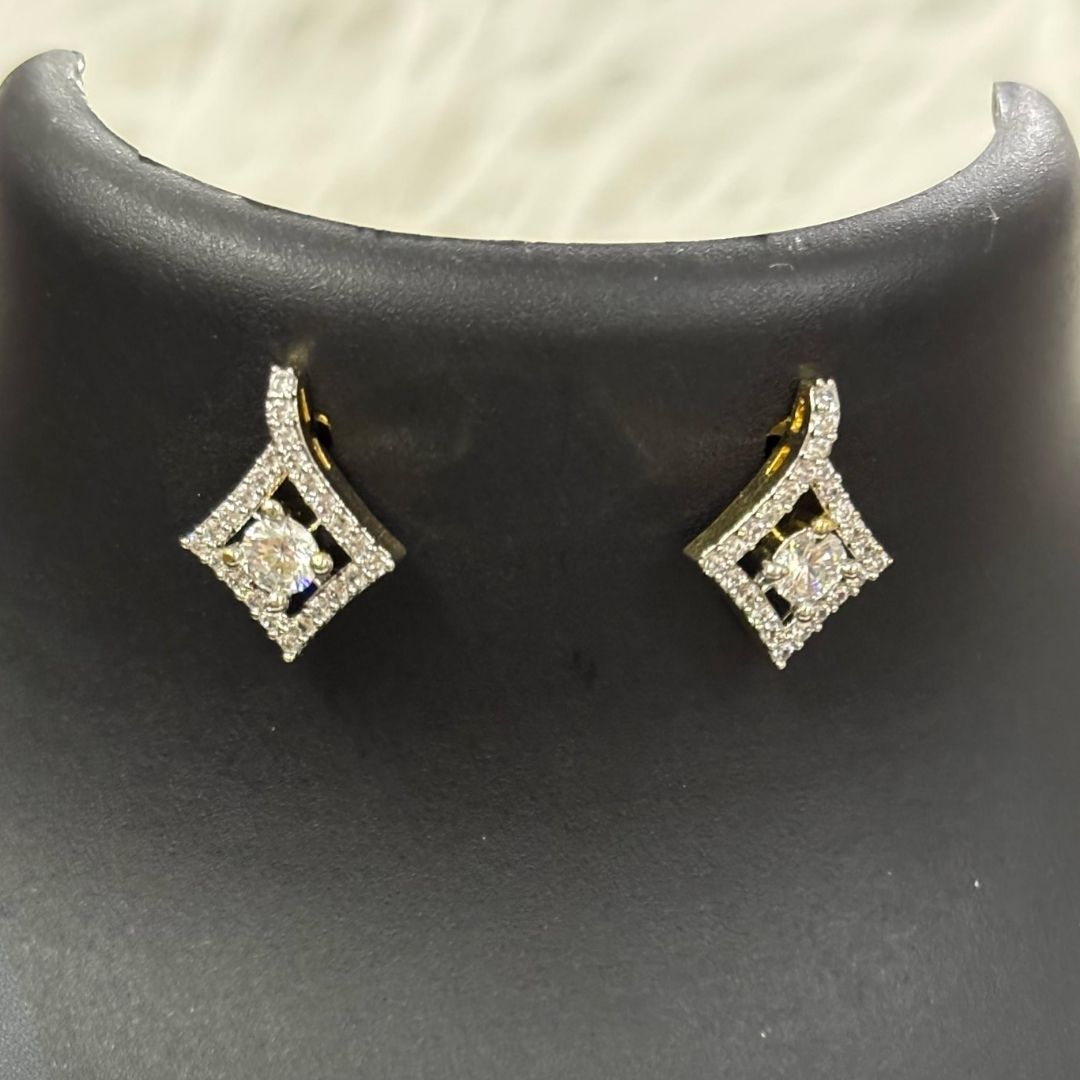 Gold Plated Halo Style Cubic Zirconia Pendant & Stud Earrings Set