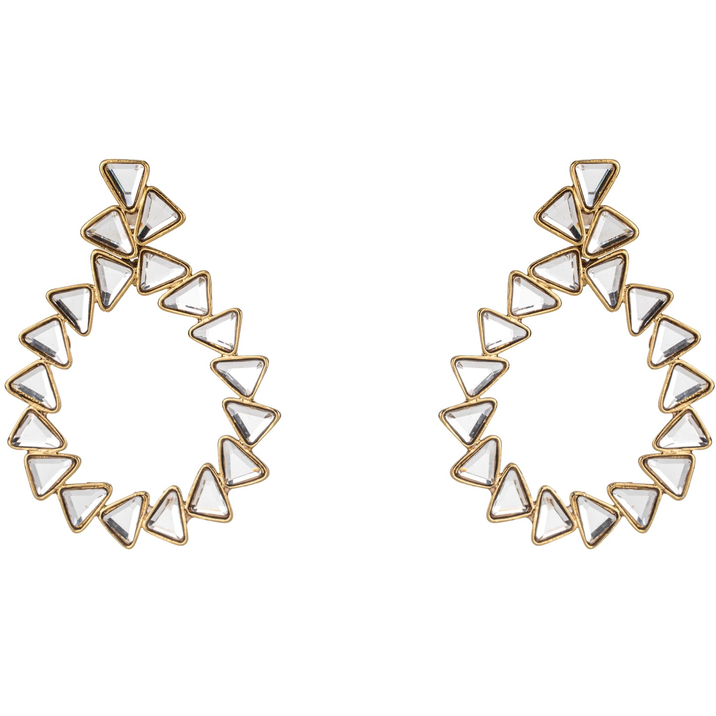 Bdiva 18K Gold Plated Kundan Earrings with Western Flair.