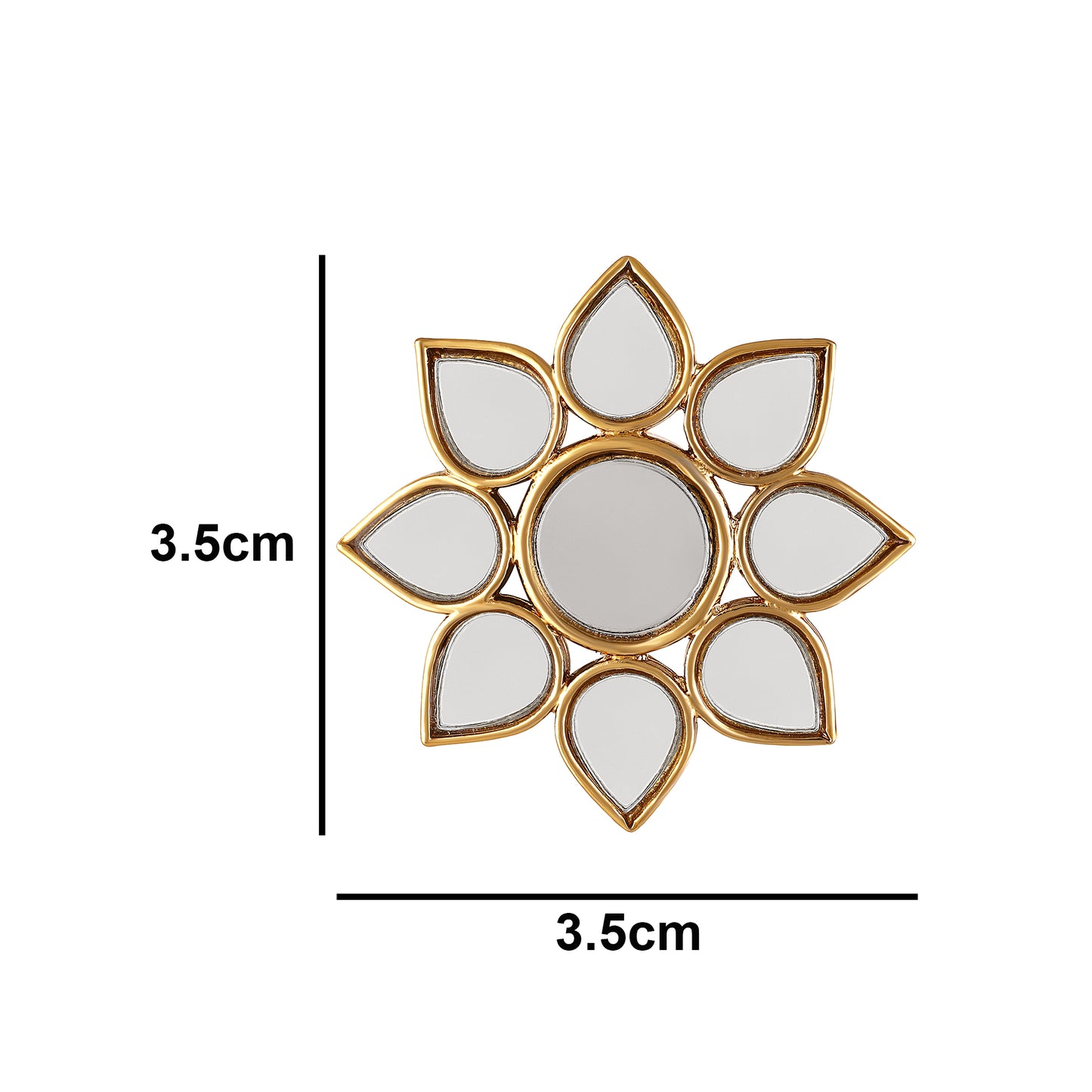 18K Gold Plated Exquisite Floral Mirror Earrings