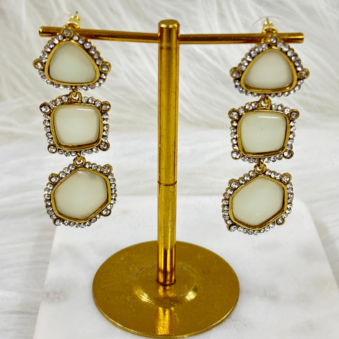 18K Gold Plated Statement Geometric Earrings