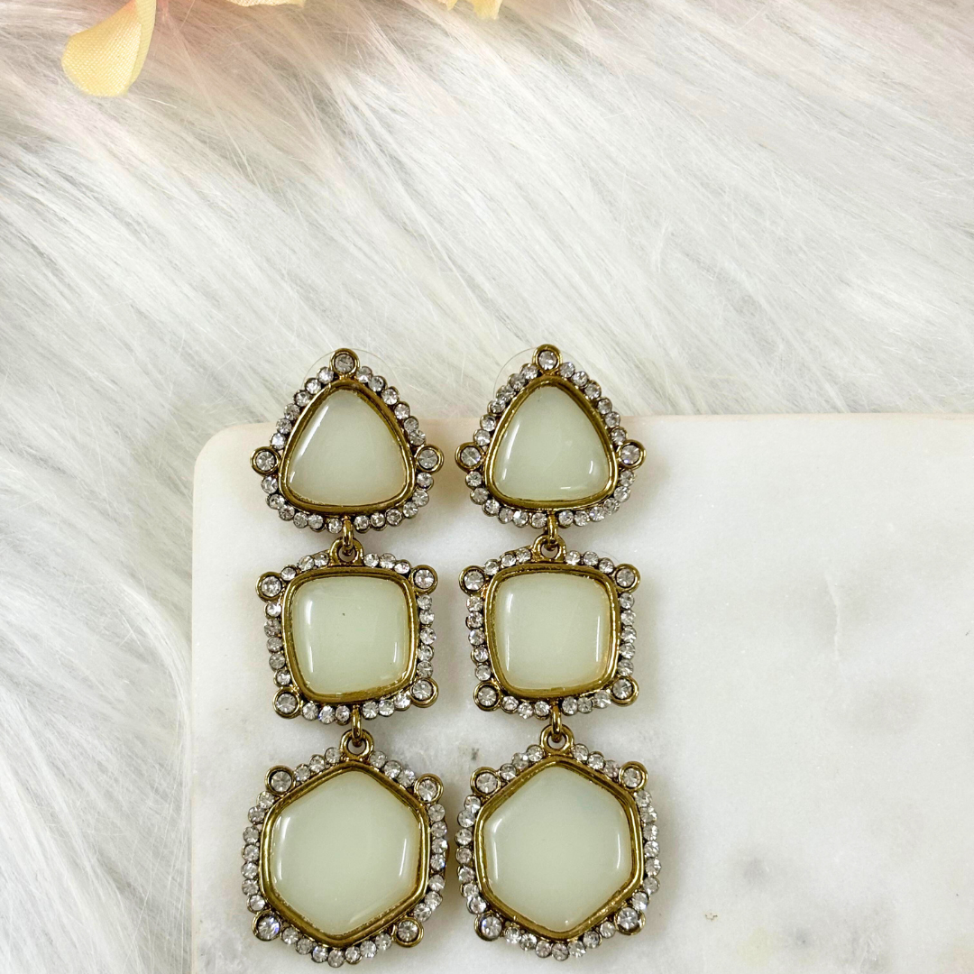 18K Gold Plated Statement Geometric Earrings