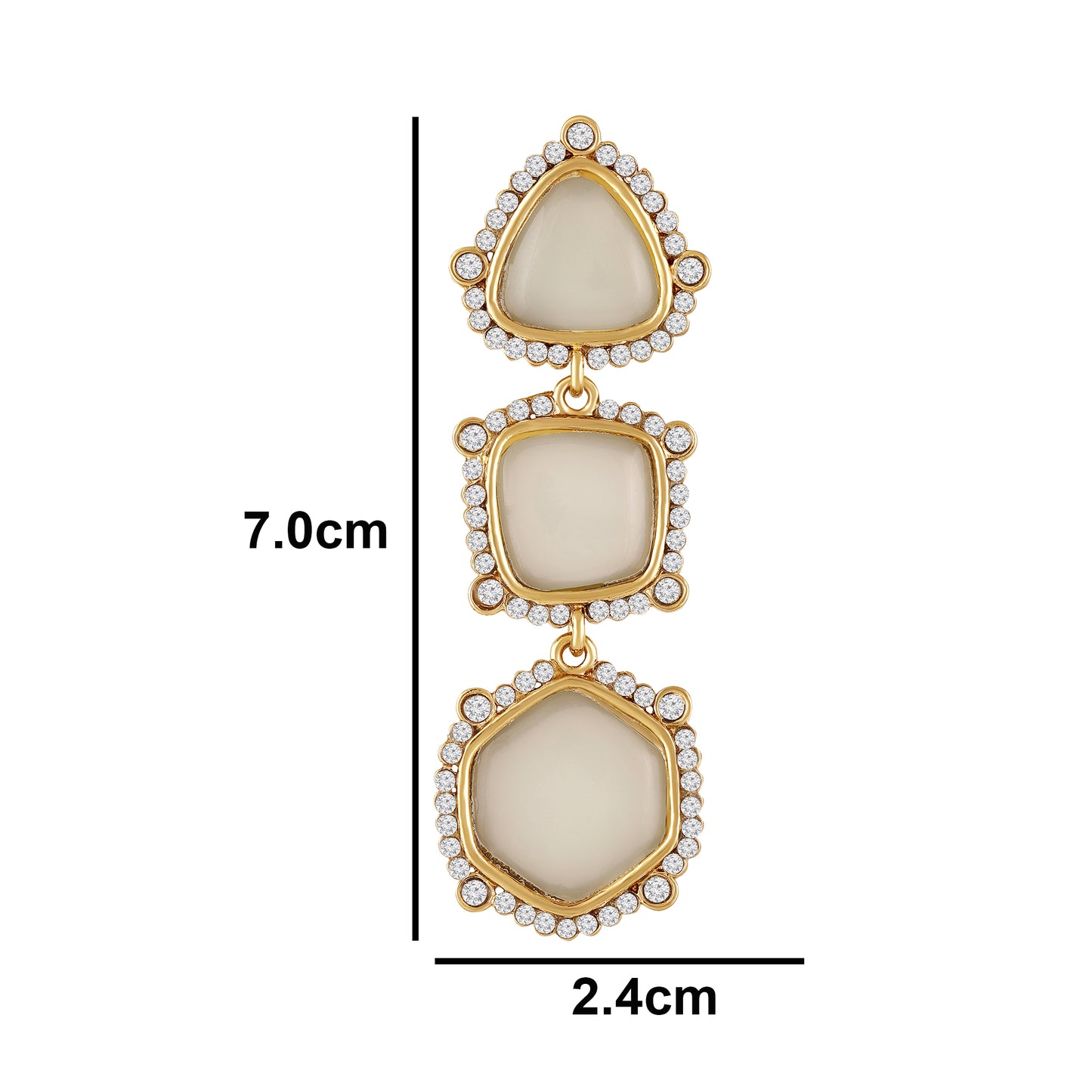 18K Gold Plated Statement Geometric Earrings