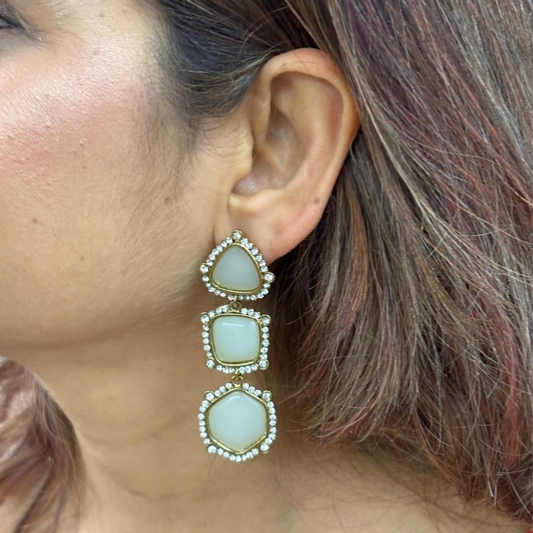 18K Gold Plated Statement Geometric Earrings