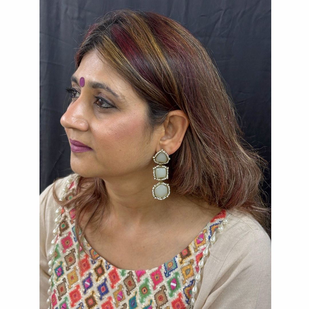 18K Gold Plated Statement Geometric Earrings