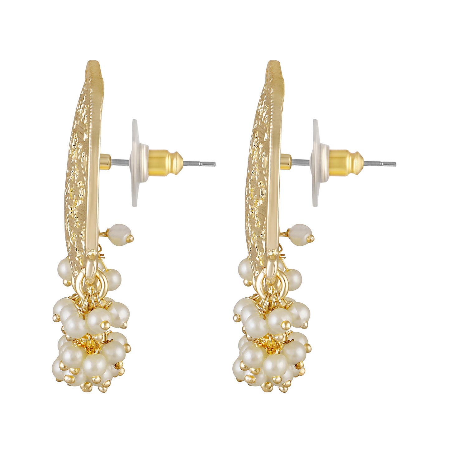 Bdiva 18K Gold Plated Meenakari Earring with Semi Cultured Pearls.