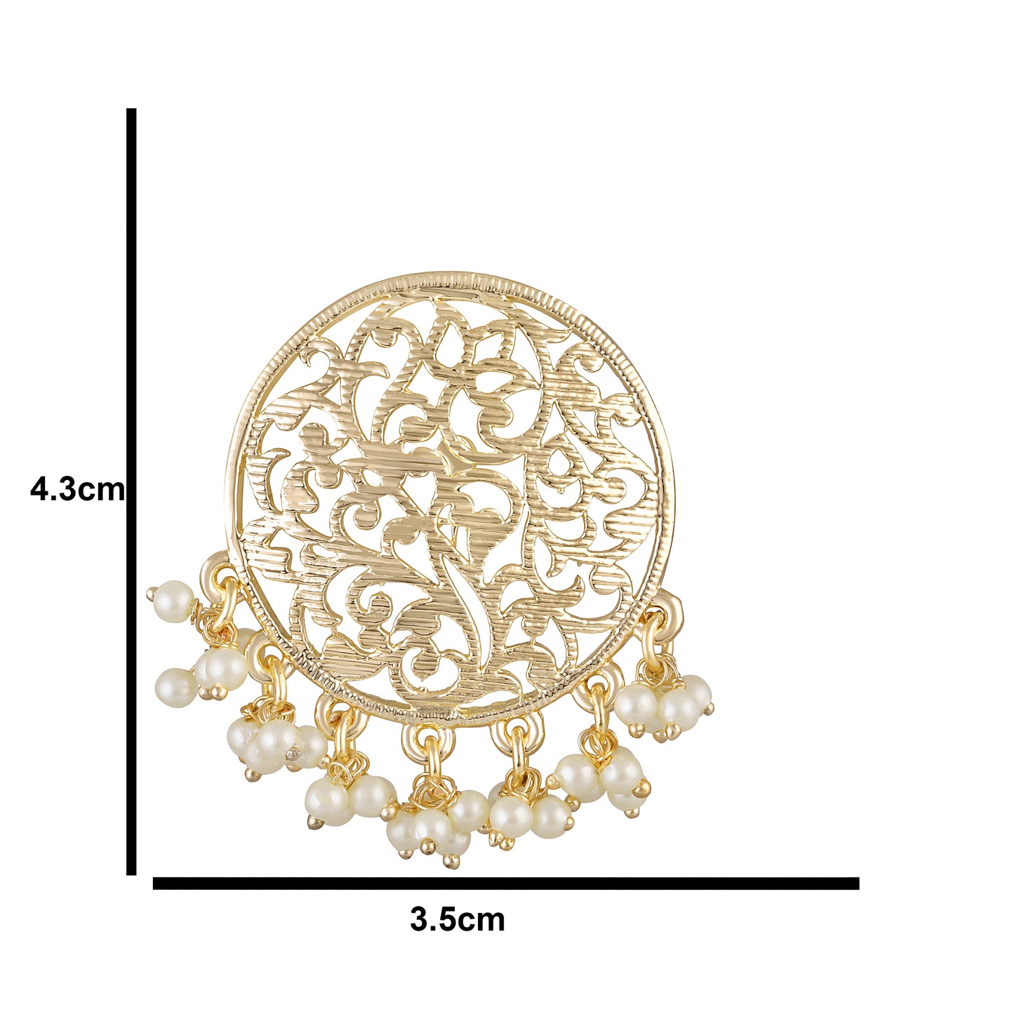 Bdiva 18K Gold Plated Meenakari Earring with Semi Cultured Pearls.