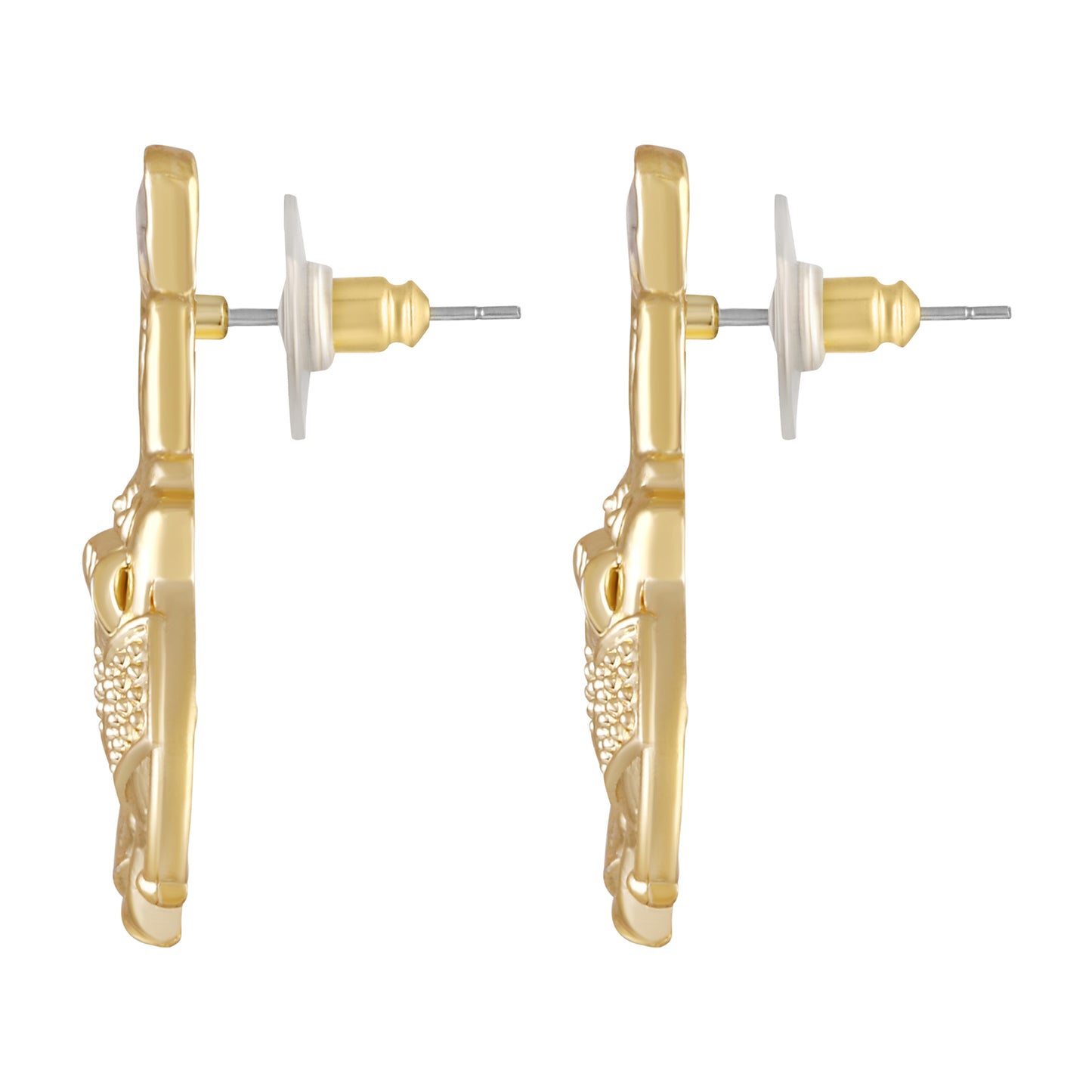 Bdiva 18K Gold Plated Kundan Elephant Earrings.