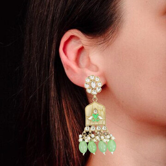 Gold Plated Kundan Earrings