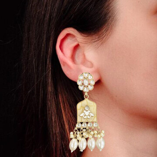Gold Plated Kundan Earrings