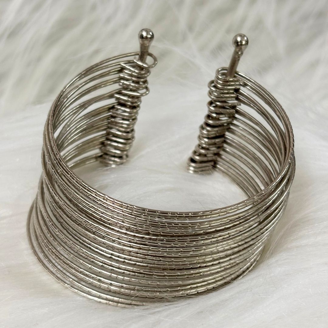 Oxidized Multi-Wire Statement Bangle