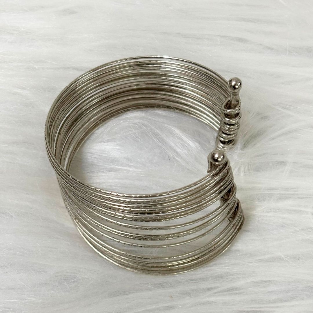 Oxidized Multi-Wire Statement Bangle