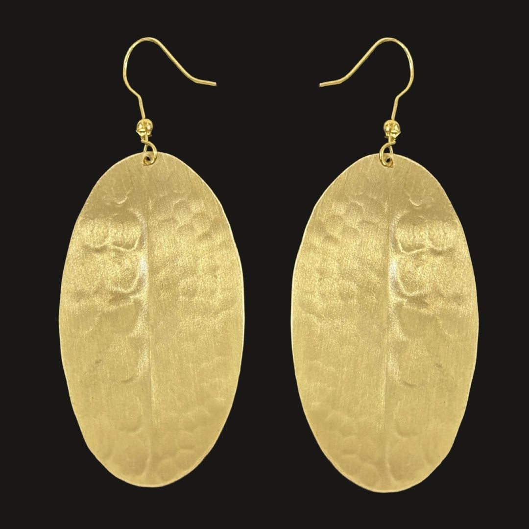 High-Quality Gold-Plated Dangle Earrings with Hook Closure