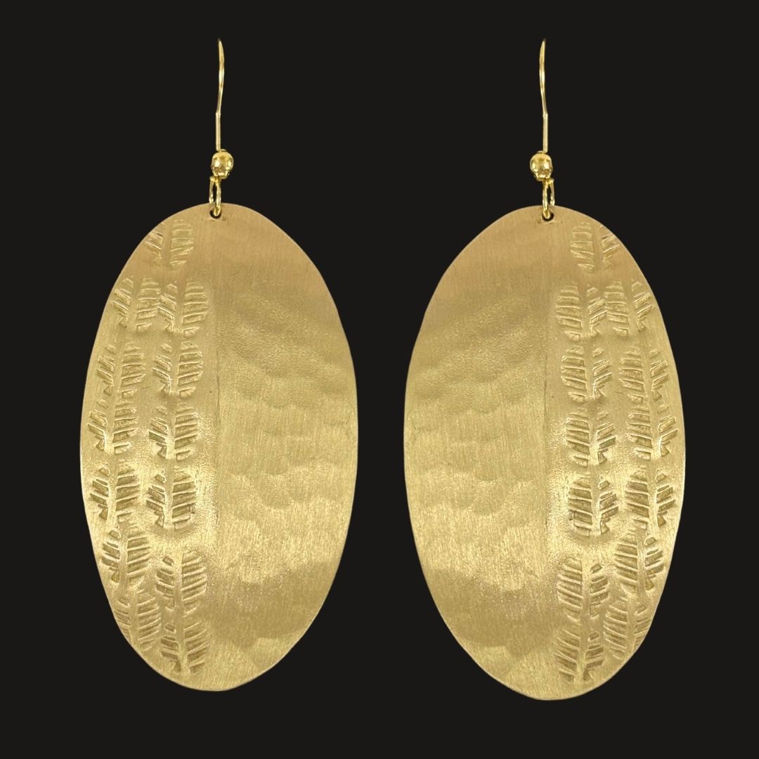 High-Quality Gold-Plated Dangle Earrings with Hook Closure