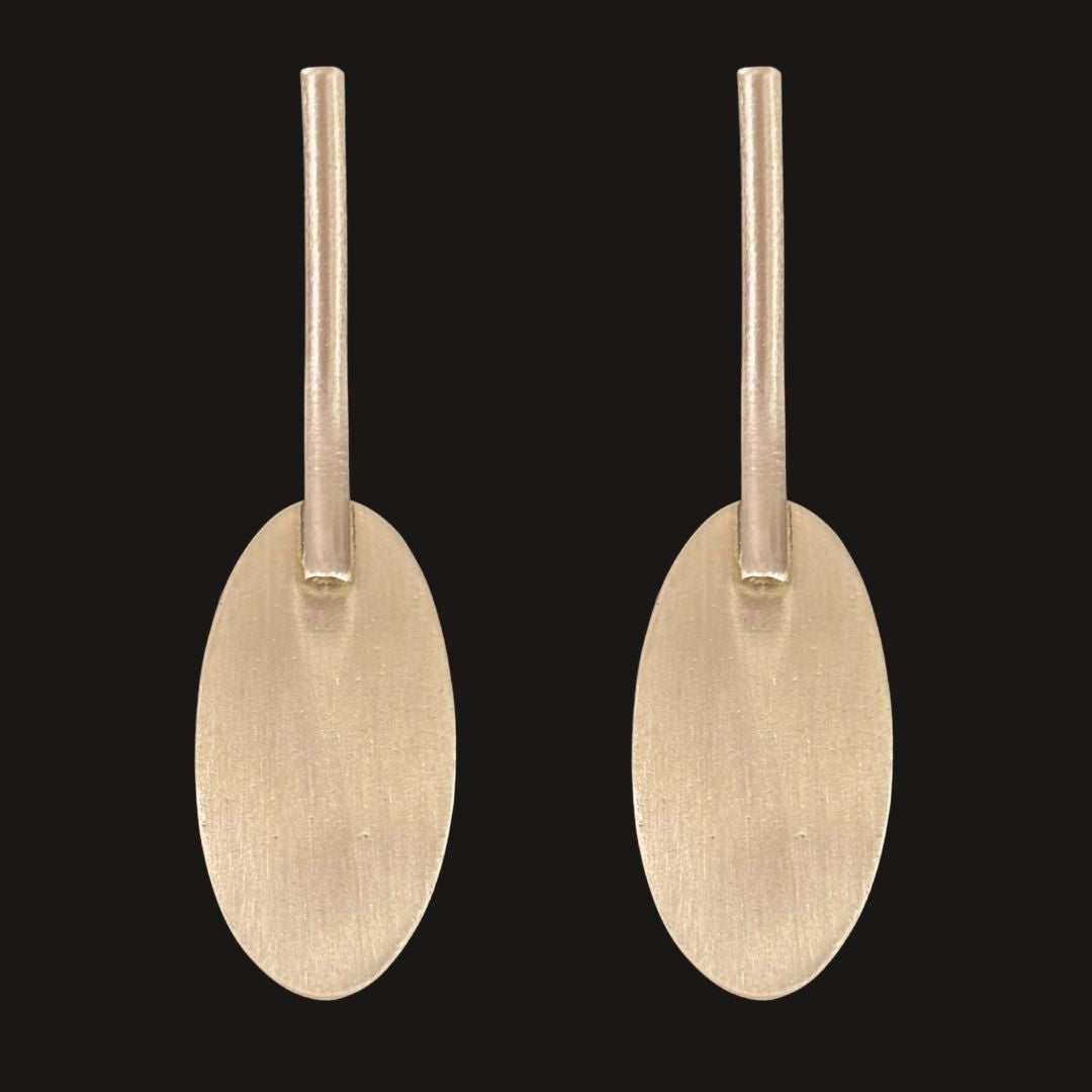 High-Quality Matte Gold-Plated Minimalist Dangle Earring