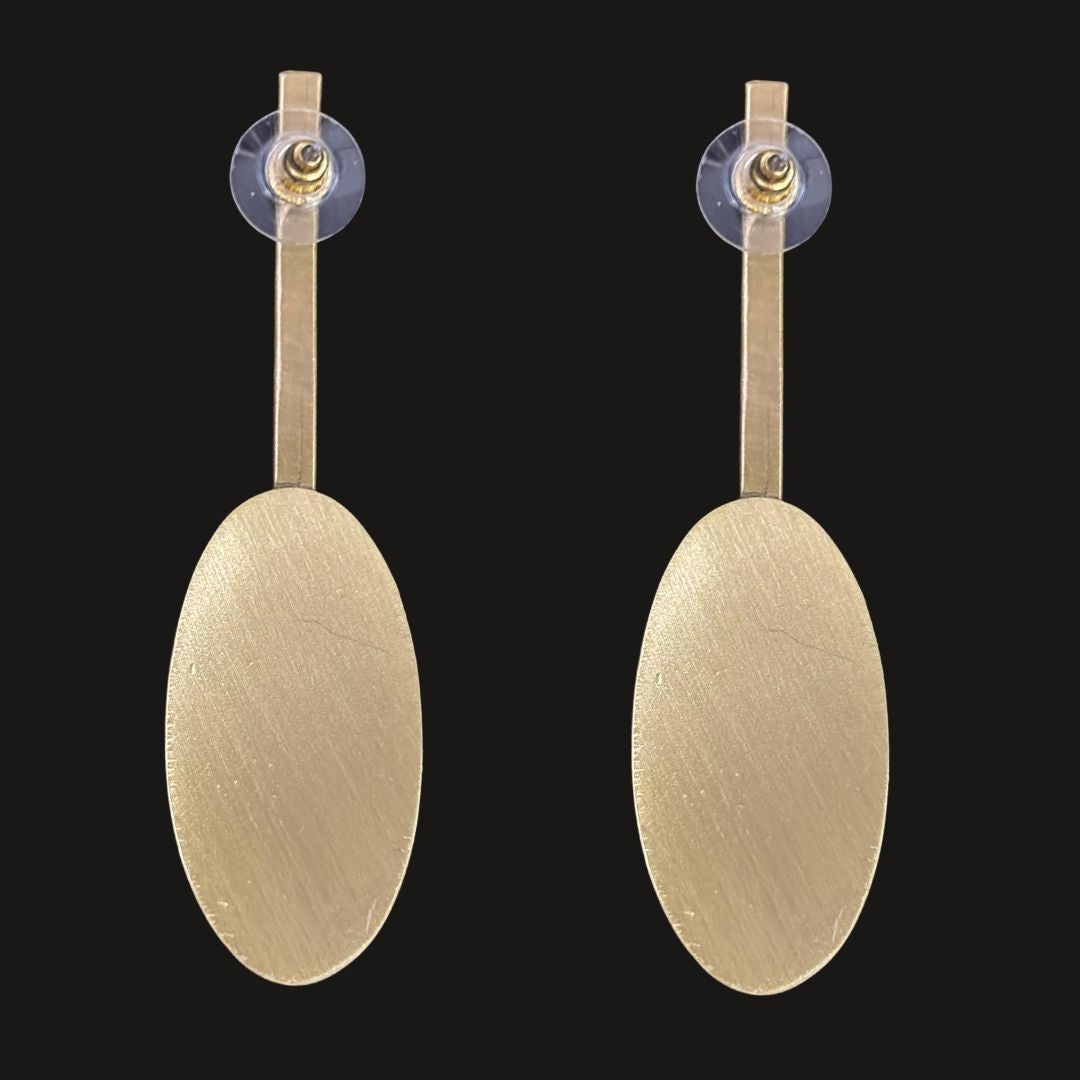 High-Quality Matte Gold-Plated Minimalist Dangle Earring