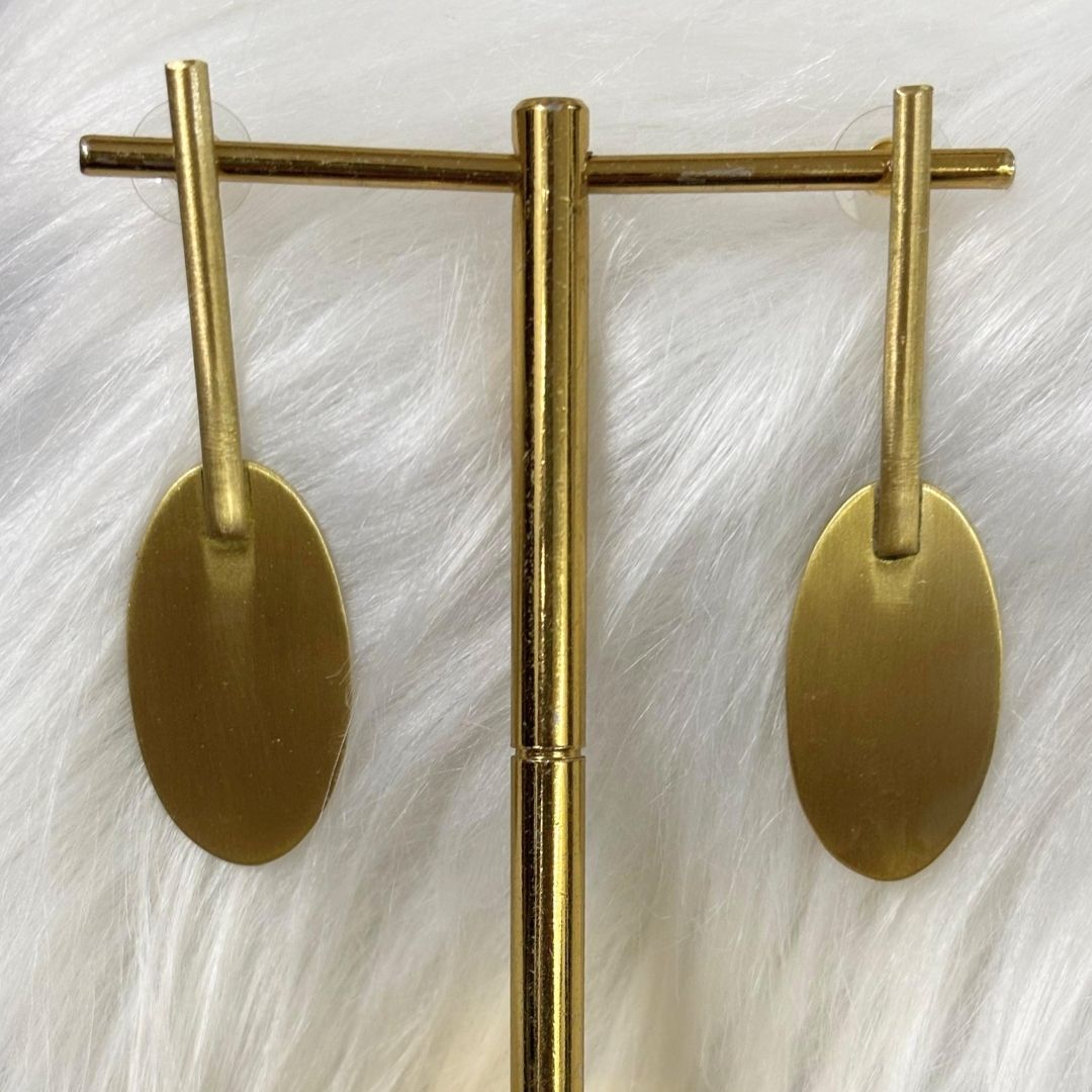 High-Quality Matte Gold-Plated Minimalist Dangle Earring