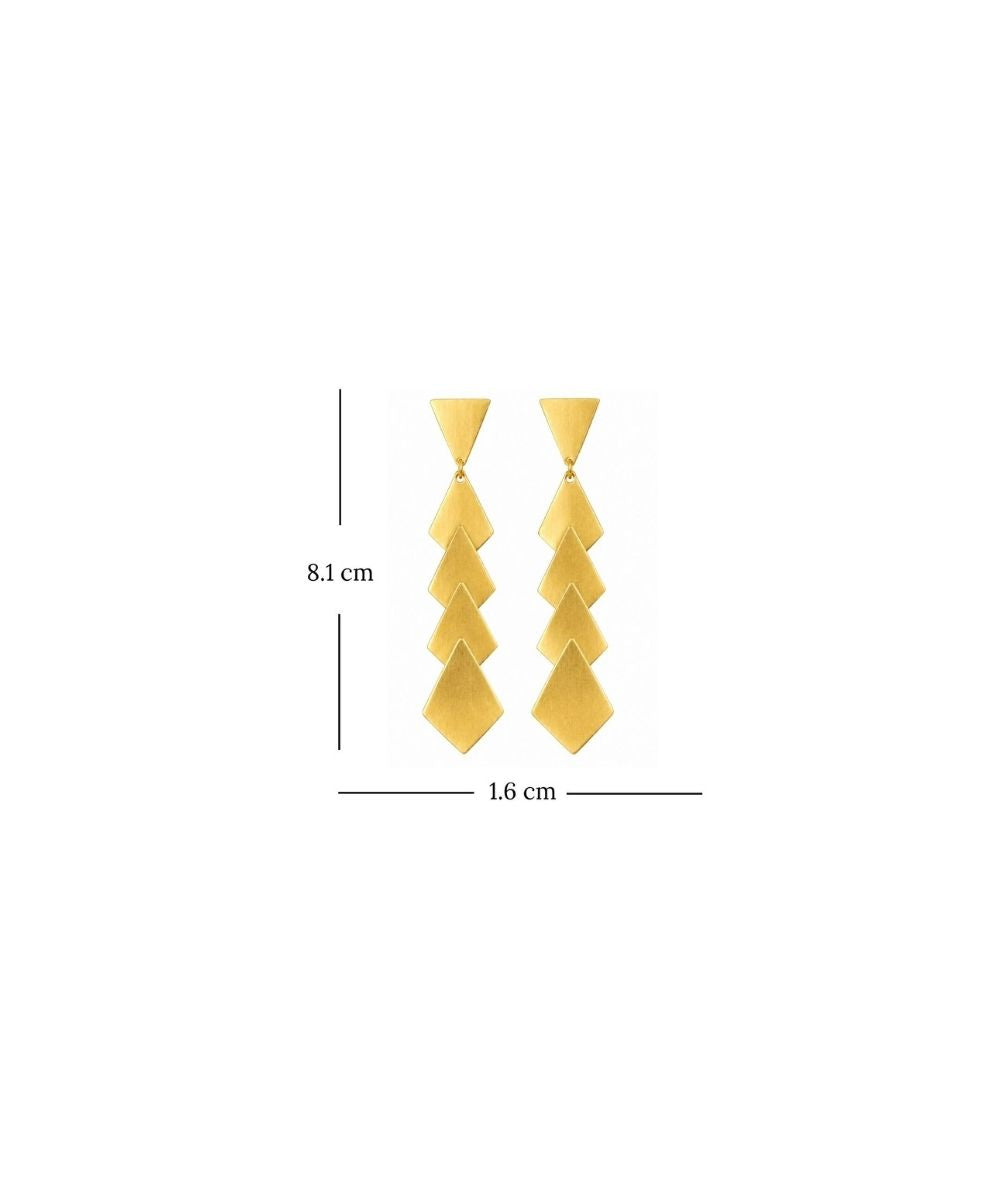 Gold Plated Geometric Earrings